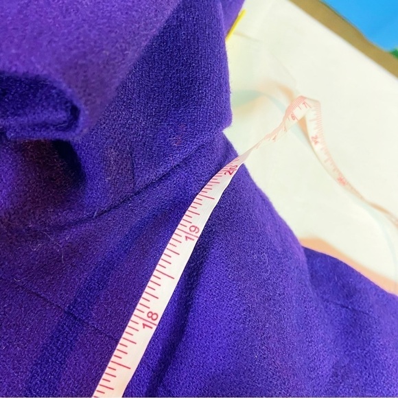 Miss Pendleton purple pure virgin wool two button blazer jacket - Picture 8 of 9